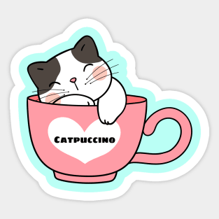 Catpuccino - Cat Pun Sticker